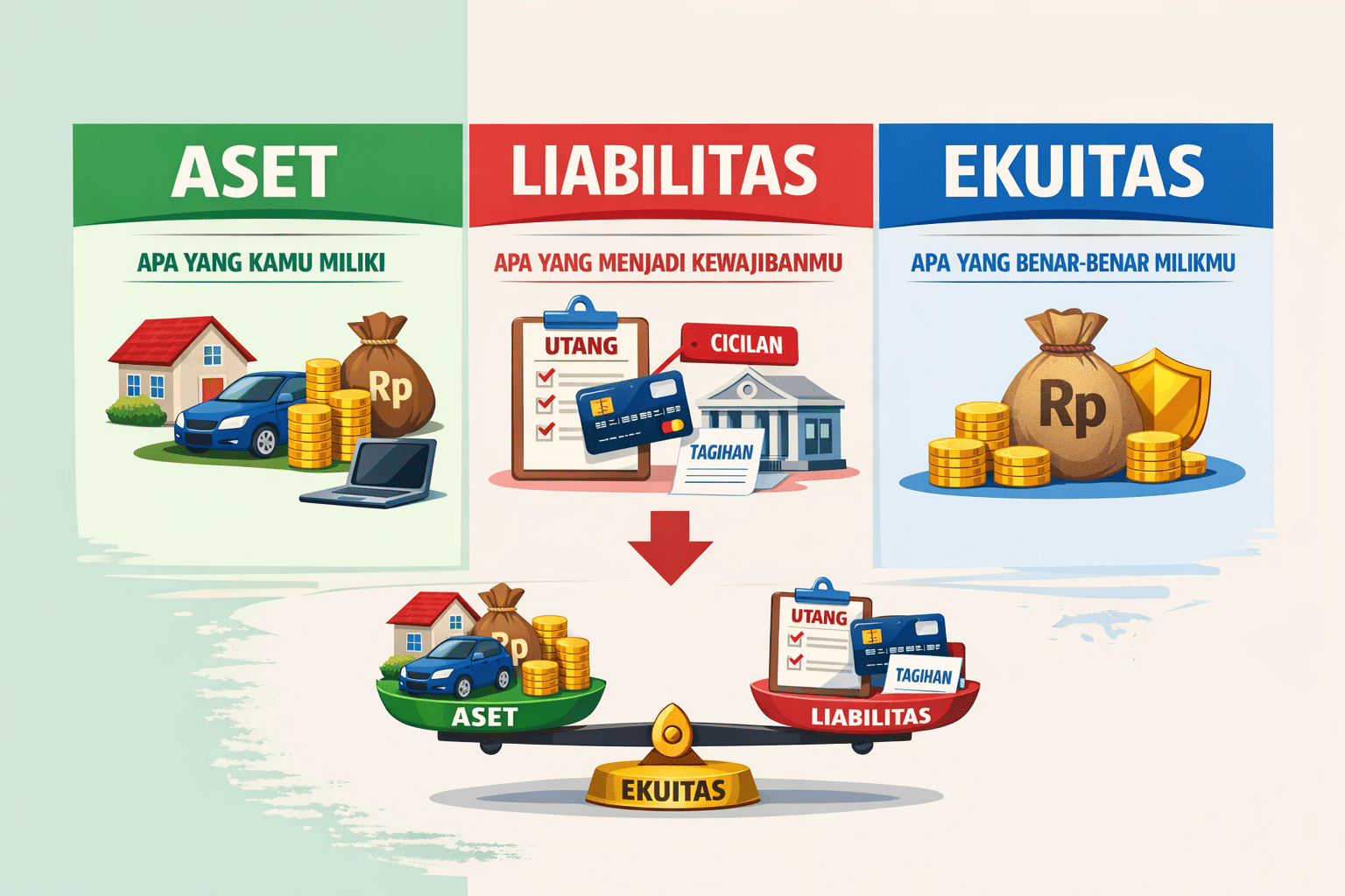 Inti Akuntansi: Aset, Liabilitas, dan Ekuitas
